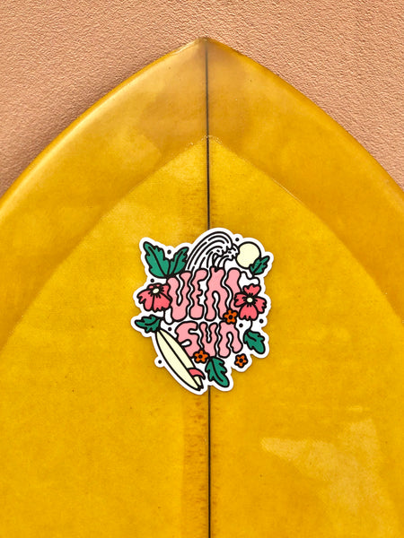Wave Flower Sticker